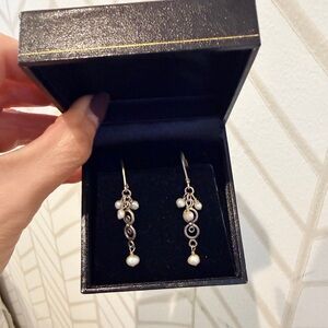 Elegant Silver Pearl Drop Earrings